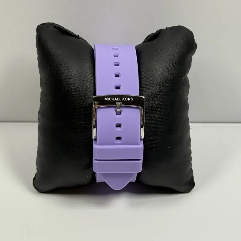 Michael Kors Janelle Purple Dial Silicone Ladies Watch- MK7143